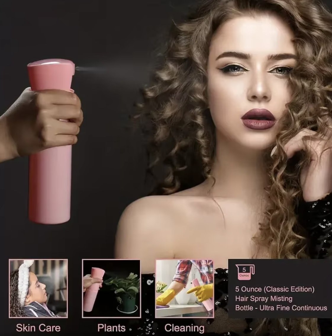 5xpcs comb set Relaxing Elastic Massage Comb Hollow Out Hair Brush Scalp Massage Combs Hair Styling Spray bottle Hair Salon Tool