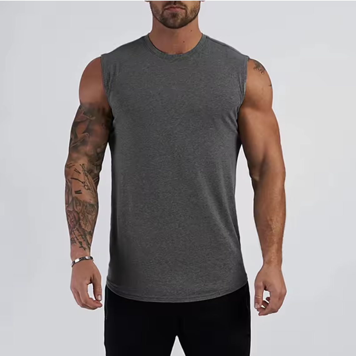 Cotton Gym Clothing Mens Workout Sleeveless Shirt Bodybuilding Tank Top Fitness Sportswear Mens Vests Muscle Singlets Tanktop