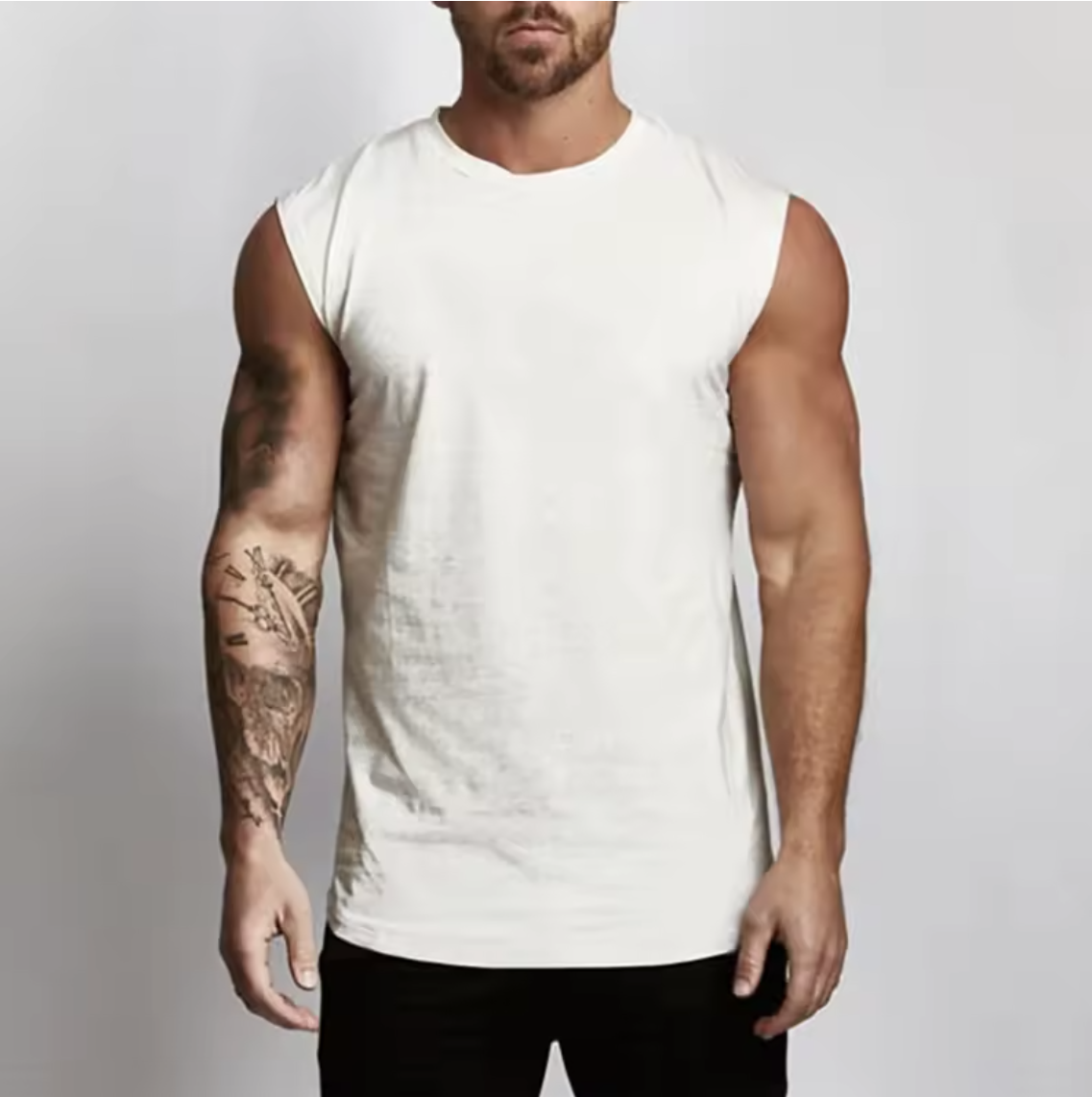 Cotton Gym Clothing Mens Workout Sleeveless Shirt Bodybuilding Tank Top Fitness Sportswear Mens Vests Muscle Singlets Tanktop