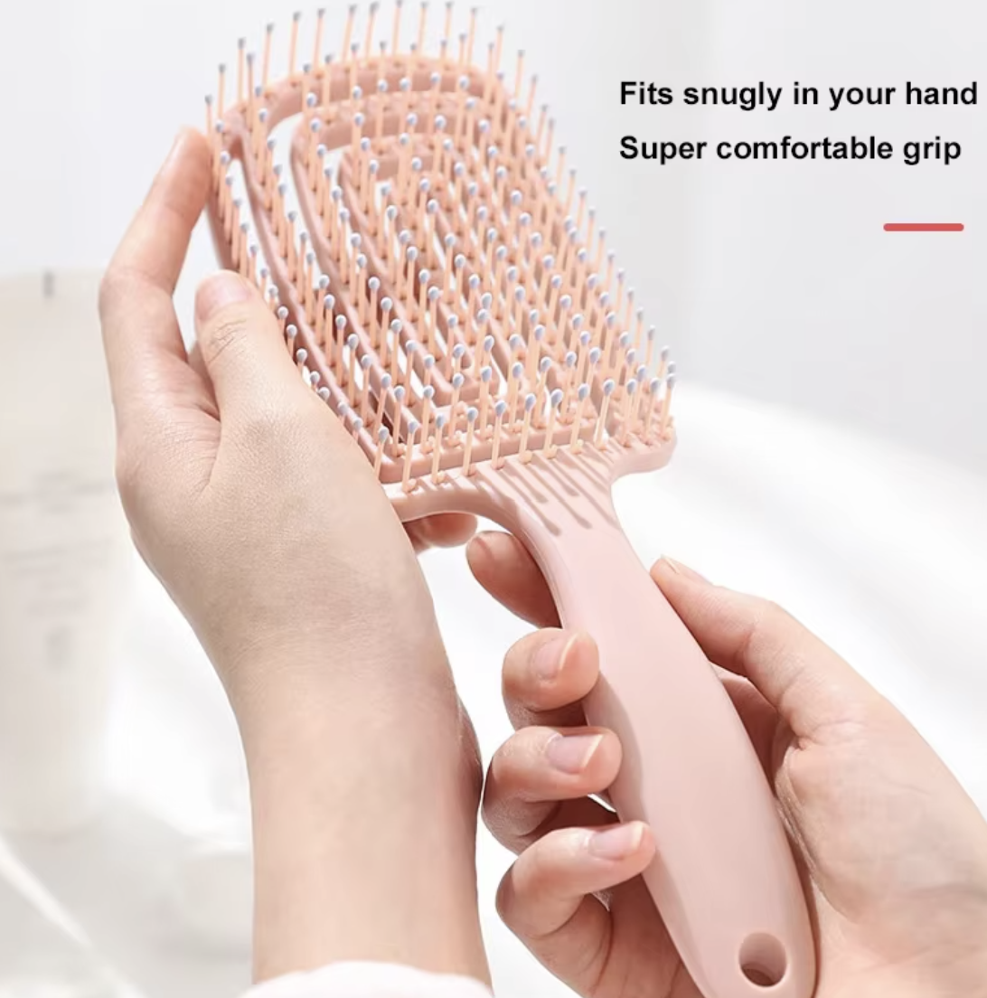 5xpcs comb set Relaxing Elastic Massage Comb Hollow Out Hair Brush Scalp Massage Combs Hair Styling Spray bottle Hair Salon Tool