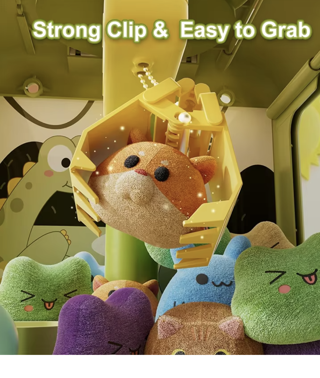Dinosaur Claw Machine Toys Electronic Arcade Game Adjustable Catch Doll Machine Music Mini Vending Birthday Gift For Kids