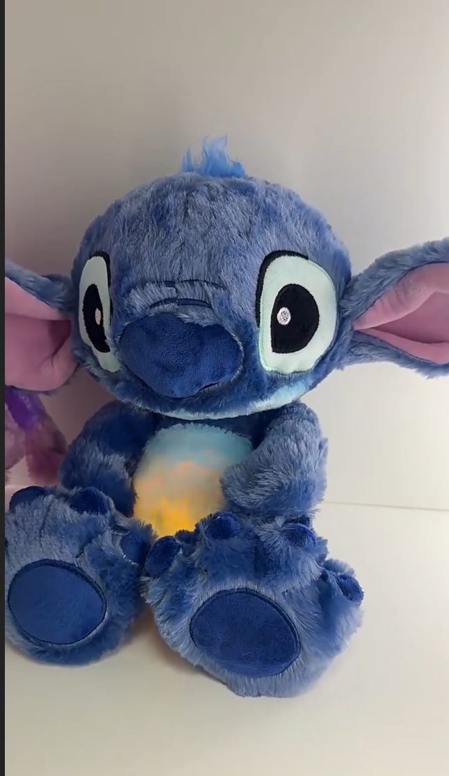 Stitch Breathing Plush Toy – Soft Peluche with Music & Light, Comfort Sleep Toy for Children