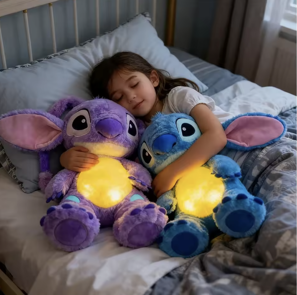 Stitch Breathing Plush Toy – Soft Peluche with Music & Light, Comfort Sleep Toy for Children
