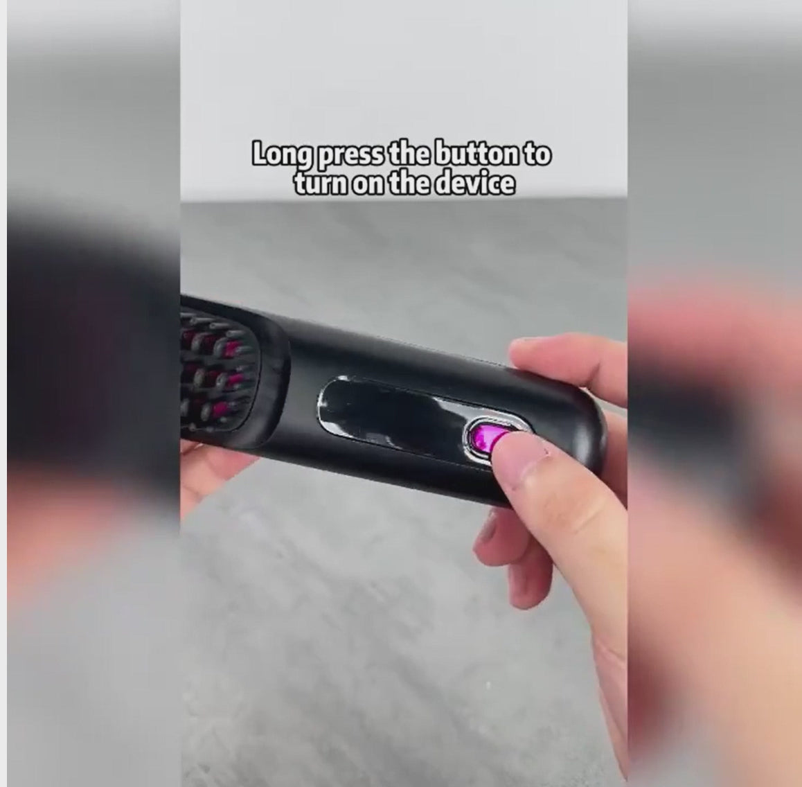 Hair Straightener Brush for Travel with Negative Ion Type-C Charging 2000mAh Battery Frizz-Free Shine Smooth hair