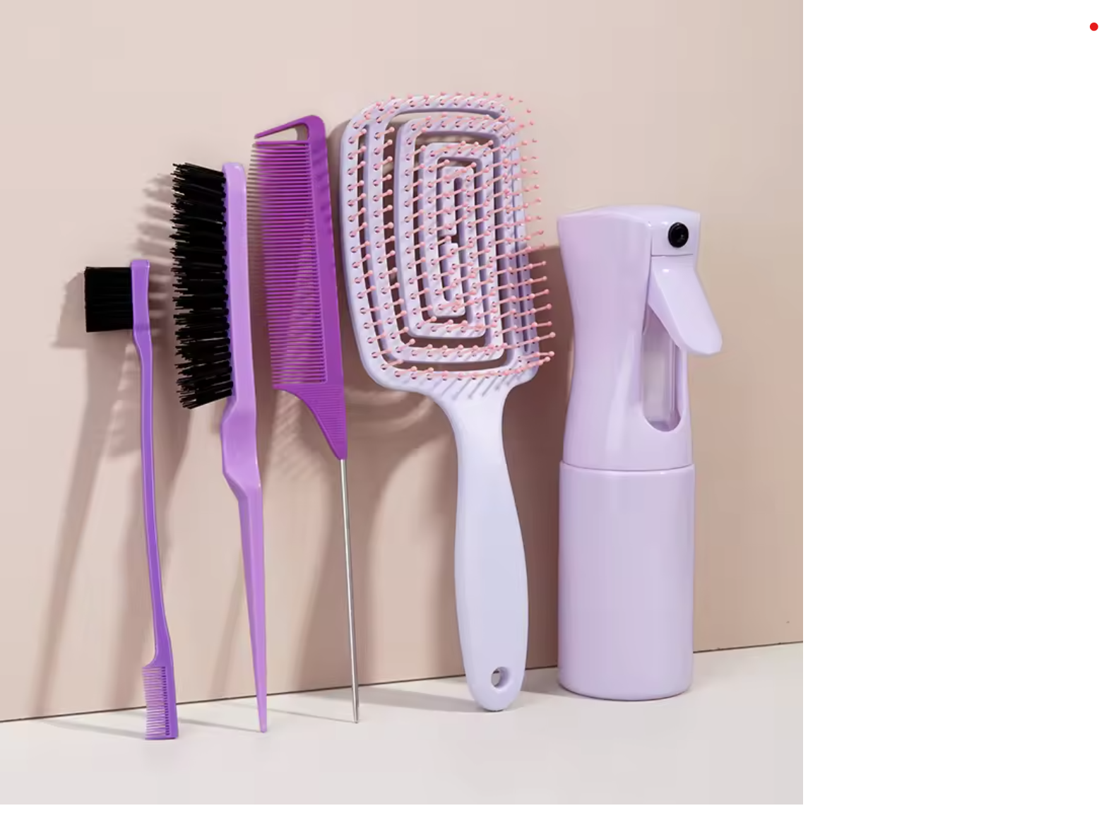 5xpcs comb set Relaxing Elastic Massage Comb Hollow Out Hair Brush Scalp Massage Combs Hair Styling Spray bottle Hair Salon Tool